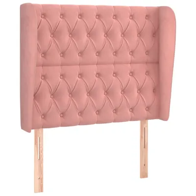Produktbild von Möbel Kopfteil mit Ohren Rosa 103x23x118/128 cm Samt - Kopfteile CLORIS1744670