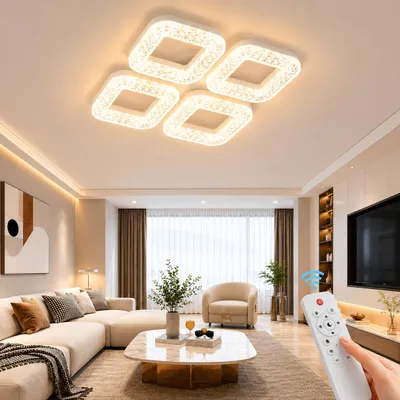 Produktbild von Deckenventilator LED Beleuchtung Lichtfarbe einstellbar Weiß mit Fernbedienung CXF-320