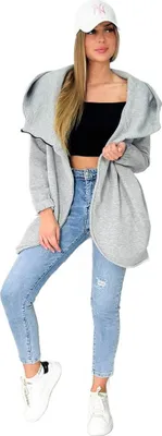 Produktbild von Graues Sweatshirt mit kurzem Reißverschluss