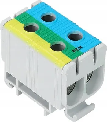 Obrázok produktu pre Prípojnice Modrá Žltá Zelená 2 x 6-50mm² 160A TRACON FLEAL-50/2KZS