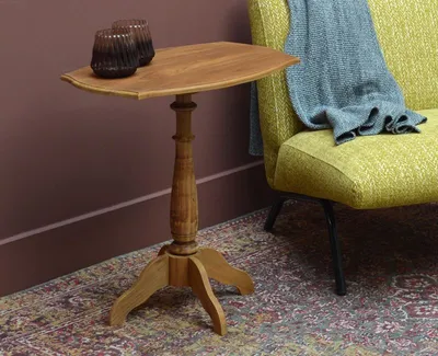 Produktbild von Teakholz massiv Teak Beistelltisch Couchtisch Knab oval 60 cm x 40 cm x 63 cm