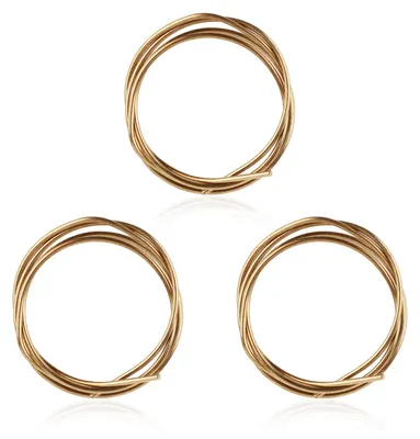 3x vergoldete Lötmittel für Schmuck, 16 cm, 0,5 mm, Schmelztemp. 718-788°C
