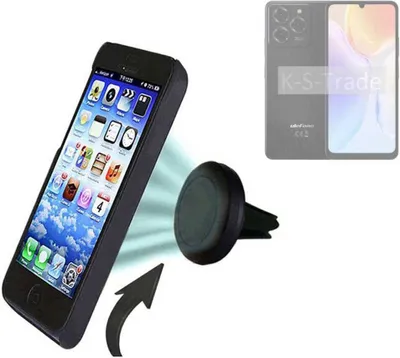 Produktbild von K-S-Trade kompatibel mit Ulefone Note 20 Pro Auto Handy Halterung KFZ Halter Lüftungsgitterhalterung Air Vent mount Smartphone Halter