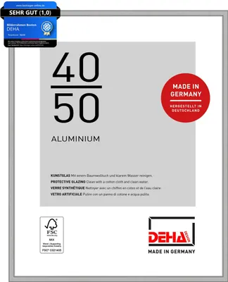 Produktbild von DEHA Design Aluminium Bilderrahmen Boston, 40x50 cm, Silber Matt