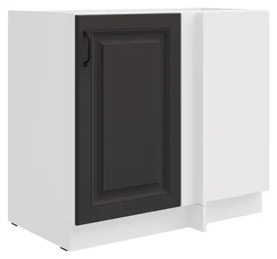 Produktbild von Eckschrank 105cm Stilo Grau Küchenzeile Küchenblock Küche Landhaus Einbauküche