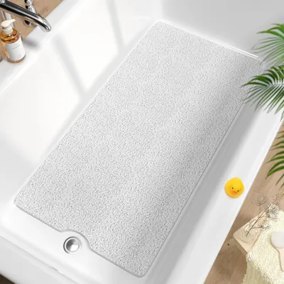 Obrázok produktu pre Protisklzová podložka do vane, 101x51 cm, biela, PVC, rýchlo schnúca, dá sa strihať