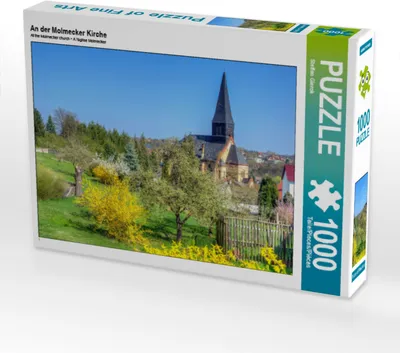 Produktbild von CALVENDO Puzzle An der Molmecker Kirche | 1000 Teile Lege-Größe 64x48cm Foto-Puzzle für glückliche Stunden