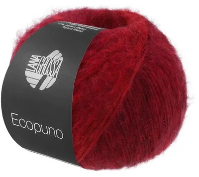 Produktbild von Lana Grossa ECOPUNO SFUMATO Flauschiges Netzgarn mit voluminöser Füllung Farbe 706 - Rot/Schwarz