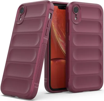 Produktbild von iPhone XR Hülle, Weich TPU Silikon Stossfest Anti-rutsch Schutzhülle für iPhone XR bordeaux