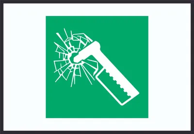 Produktbild von Notfallhammer Symbol A6 Rückseite selbstklebend Schild