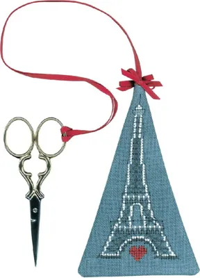 Produktbild von Le Bonheur des Dames Kreuzstich Stickpackung  "Scherenhalter Eiffelturm", Zählmuster, 8x12,5cm