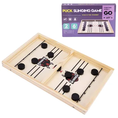 Immagine prodotto di Gioco di air hockey «Sling Puck» – Tavolo da air hockey in legno per 2 giocatori
