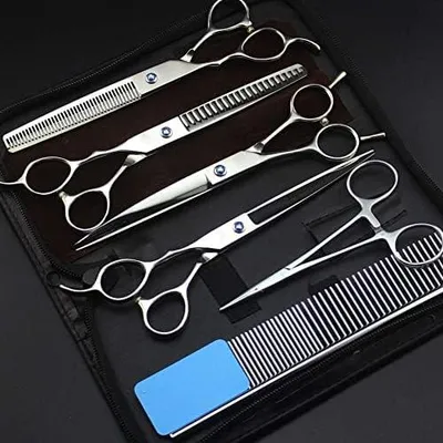 Produktbild von Haarscheren-Set für Linkshänder, professionelle Friseurschere, Effilierschere, 7,0 Zoll