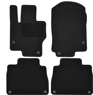Image de Tapis De Sol Noir Velours Pour Mercedes GLE Class W167 Depuis 2018 SUV, Ajustement précis, Base Antidérapante, Renforcée dans la Zone de la Pédale
