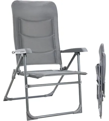 Productafbeelding van Opvouwbare Campingstoel met Hoge Rugleuning en 150 kg Draagvermogen