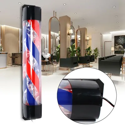 Obrázek produktu pro 36 "Barber Shop Spinning LED Pole Light Barber Salon Rotating Light Sign Red White Blue Lamp Strip Wall Light Barber Barber Barber Pole Light Ball Barber Pole Hairdresser