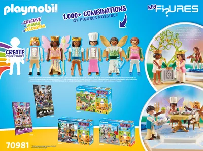 A promotional image for Playmobil My Figures, showcasing various figures and play scenarios.