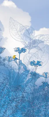 Produktbild von Sanders & Sanders Fototapete Blauer Himmel Blau 100 x 250 cm