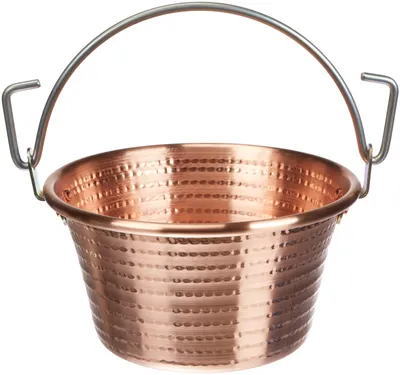 Kupfer-Kochkessel 28 cm mit Messinggriff, 2 Liter