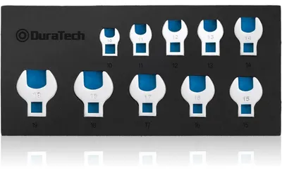 Productafbeelding van Hahnenvoet sleutelset, 10-delig, metrisch, 10-19 mm, CrV, standaard
