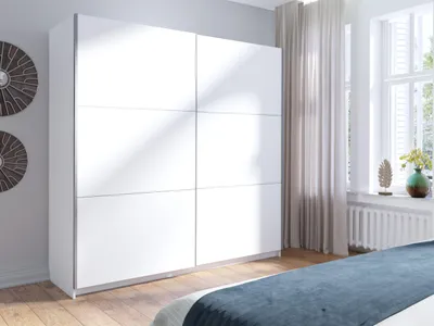 Image de AX LIVING Armoires Blanc 200 cm - Adelna Armoire