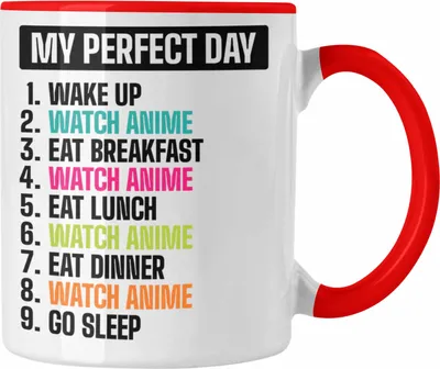 Produktbild von Trendation -  Anime Tasse Geschenk Spruch Kaffeetasse Geschenke Deko (Rot)