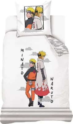 Produktbild von Naruto Bettbezug  Weiß 140 x 200 cm Baumwolle 70 x 90 cm