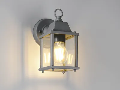 Produktbild von LED Landhausstil Außenwandleuchte, Wandlaterne hängend Anthrazit, Höhe 22cm