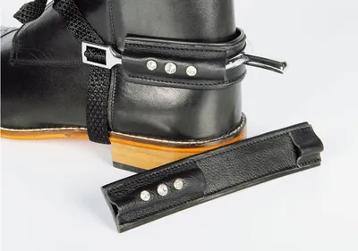 Produktbild von Harrys Horse Sporenschutz Leder Crystal, schwarz, Farbe:schwarz
