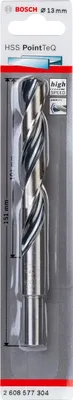 Immagine prodotto di Trapano a spirale metallico 2608577304, conforme alla norma DIN338, diametro 13,0 x lunghezza totale 101 mm, punta in acciaio HSS PointTeQ RS