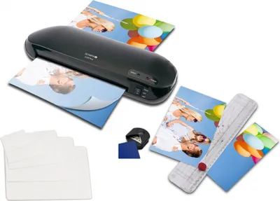 Produktbild von OLYMPIA A 230 Plus 4-in-1 Premium Laminierset mit Trimmer, Eckenrunder, bis DIN A4, 15 gemischte Folien