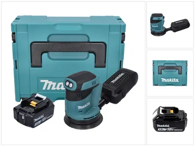 Zdjęcie produktu dla Makita DBO 180 F1J akumulatorowa szlifierka oscylacyjna 18 V 125 mm + 1x akumulator 3,0 Ah + Makpac - bez ładowarki