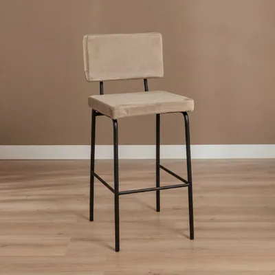 Produktbild von Bronx71 Barhocker Espen Samt taupe 64 - 77 cm