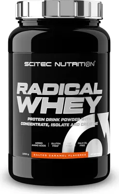 Produktbild von Scitec Nutrition Radical Whey 1000g Pulver Dose Salz Karamell