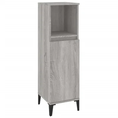 Image de vidaXL Armoire de salle de bain Gris Sonoma 30x30x100 cm Bois composite