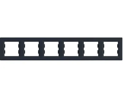 Image de Cadre Schneider Electric EPH5800671 Asfora six voies anthracite