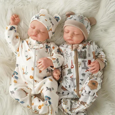 Imagen del producto de Muñecas bebé realistas "Reborn", gemelas, de 50 cm, para niños