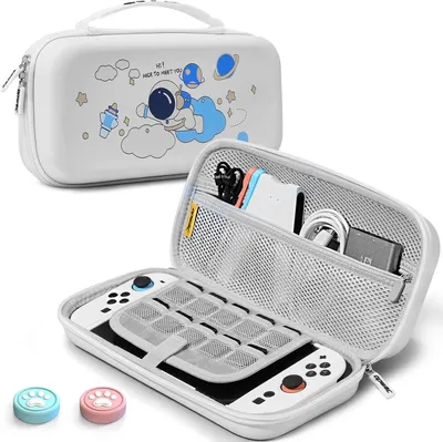 Produktbild von Schutzhülle Tasche für Nintendo Switch 2 mit 10 Spielefächern Weiß