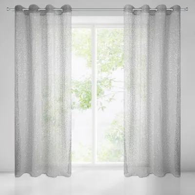 Produktbild von Gardine PARIS silber 140x250 cm  Ösen Ösenvorhang
