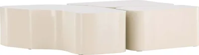 Produktbild von FURNLUX Couchtisch Nordland Beige 105cm / Hauptfarbe: Beige / Abmessungen: 105 x 105 x 30 cm
