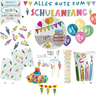 Produktbild von Schulanfang Dekoration Einschulung Deko Partyset