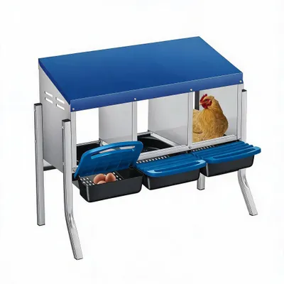 Image de Nid d'oiseau, design à enroulement, installation flexible, couleur bleue, éventail à trois volets + support