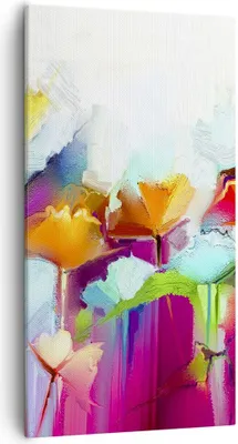 Produktbild von Bild auf Leinwand - Leinwandbild - Blumen Wiese Sommer - 55x100cm - Wand Bild - Wanddeko - Leinwanddruck - Bilder - Kunstdruck - Wanddekoration - Leinwand bilder - Wandkunst - PA55x100-4095