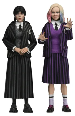 Zdjęcie produktu dla Wednesday Actionfiguren 2er Pack Wednesday Addams (Nevermore Uniform) i Enid 20 cm