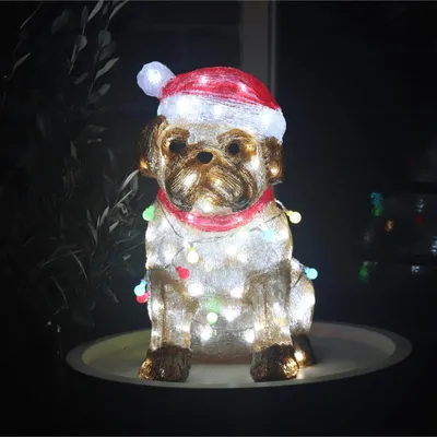 Produktbild von LED Hund l34b24h42 cm braun/kaltweiß Weihnachtsbeleuchtung Lumineo