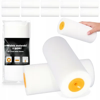 Produktbild von TRCR Schaumstoff Farbwalze Ersatzbezug 18 cm 10 Stück