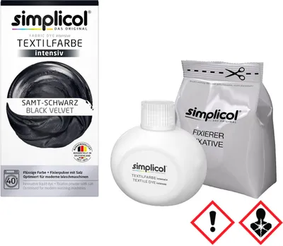 Produktbild von Simplicol tekutá a intenzivní barva na textil v sametově černé barvě