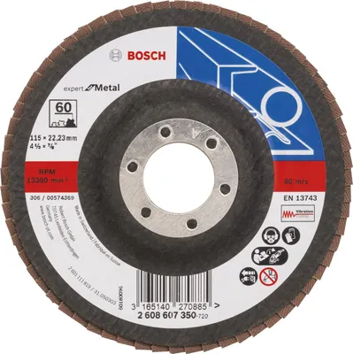 Produktbild von Fächerschleifscheibe X551 Expert for Metal, gerade, 115 mm, 60, Glasgewebe