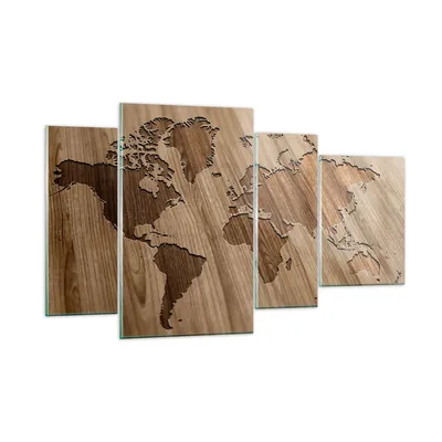 Produktbild von Bilder auf glas - Geographie Globus Karte - 120x70cm - Glasbilder - Wandbilder - Kunstdruck - zum Aufhängen bereit - Wanddekoration aus Glas - Glas Bilder - Wandbild auf Glas - GDL120x70-3042