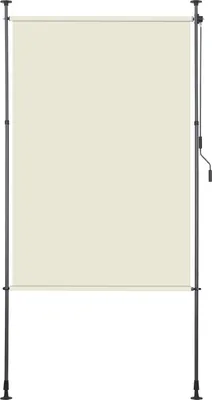 Produktbild von TolleTour Senkrechtmarkise Außenrollo 150 x 270 cm Balkonrollo mit Handkurbel Sichtschutz Vertikalmarkise ohne Bohren Sonnenschutz Windschutz Creme